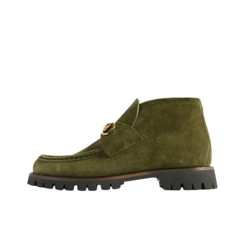 GUCCI Sylke Ankle Boots Women's Green