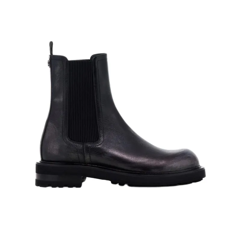 Roberto Cavalli Short Chelsea Boots Men's Black-1