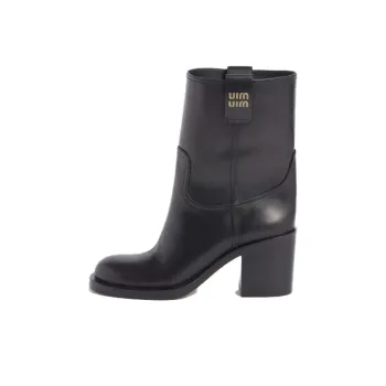 MIU MIU Ankle Boots 7.5cm Women's Black