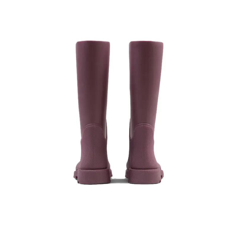 Burberry Knee high Boots Women's Plum Red-2