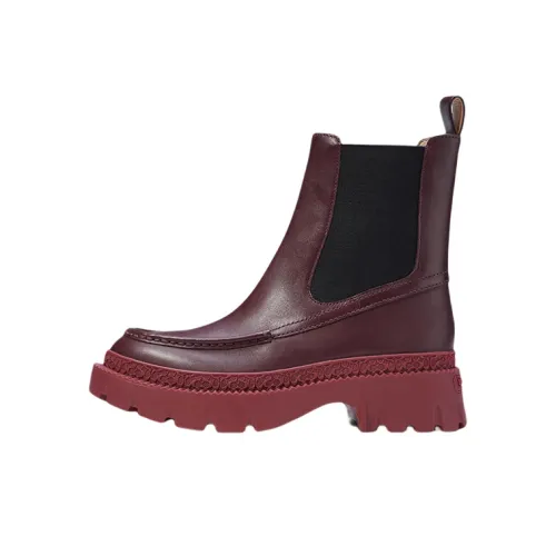 COACH Chelsea Boots Women's Red