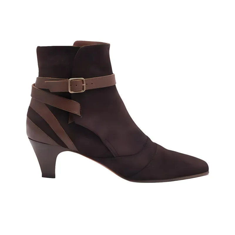 MICHEL VIVIEN Ankle Boots 5.5cm Women's Dark Brown-1