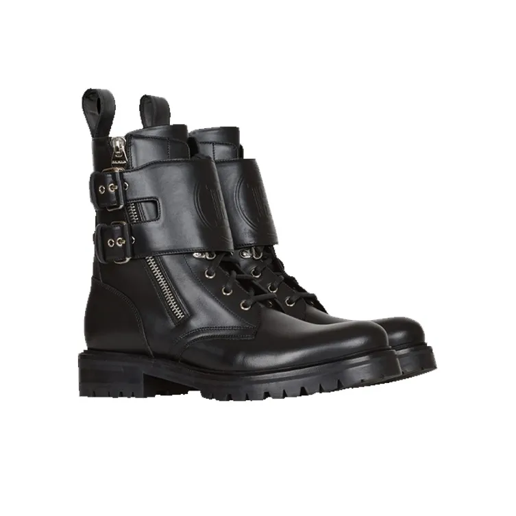 BALMAIN Phil Ranger Ankle Boots Men's Black-2