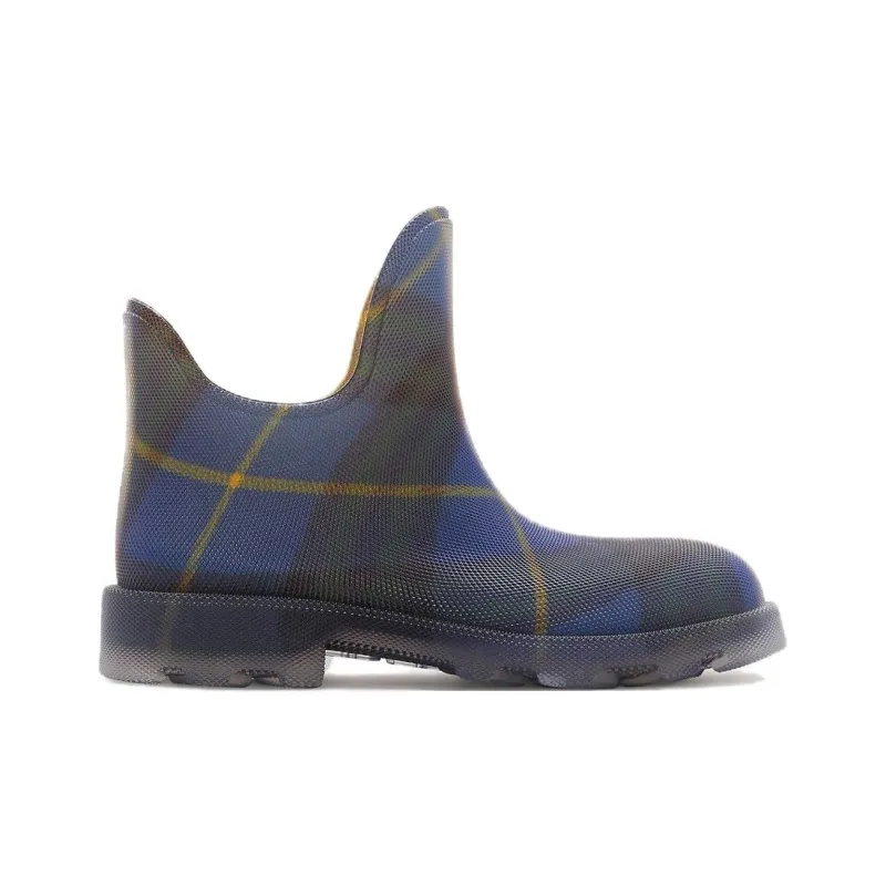Burberry Marsh Checked Rubber Ankle Boots-1