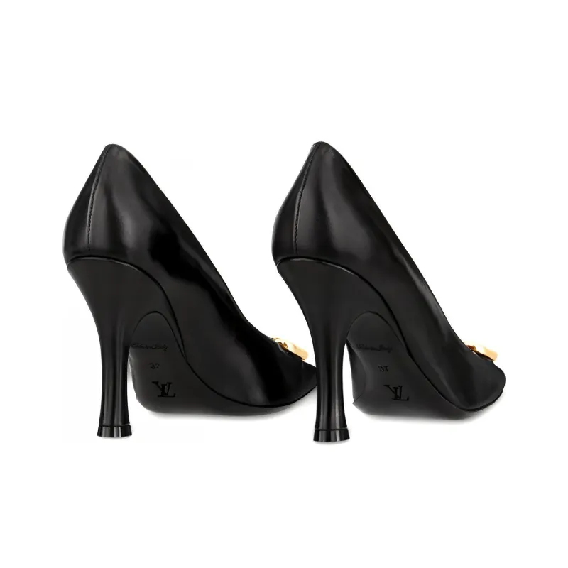 LOUIS VUITTON Rotary High Heels 9.5cm Women's Black-3