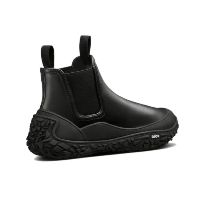 DIOR B28 Ankle Length Chelsea Boots Men's Black-3