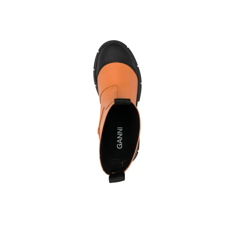 GANNI Ankle Boots Women's Orange-4