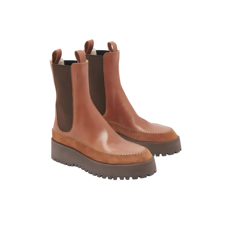 Ulla Johnson Jodie Whipstitch-trim Leather Chelsea Boots-2