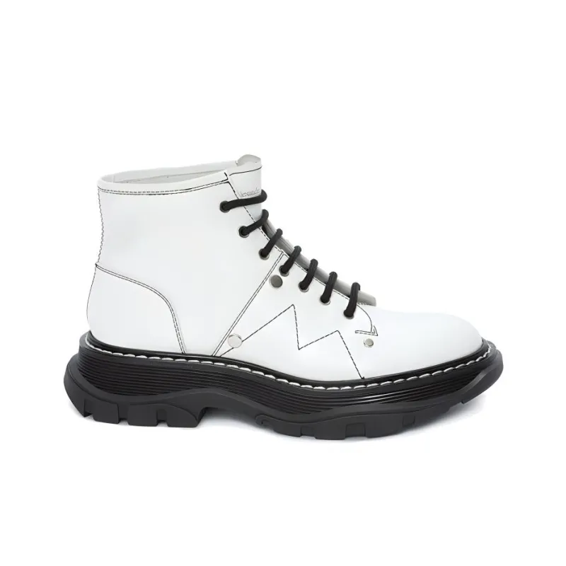 Alexander McQueen Tread Slick Boot 'Ivory Black' Women's-1