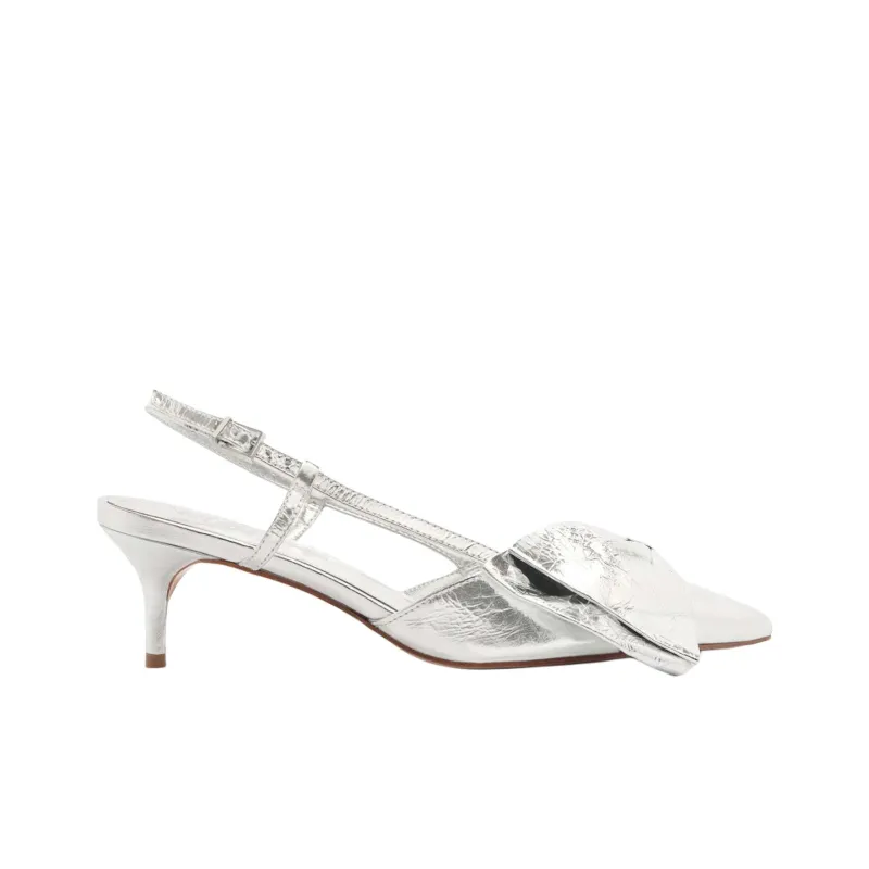 Schutz Judy Slim Heel High Heels 6cm Women's Silver-1