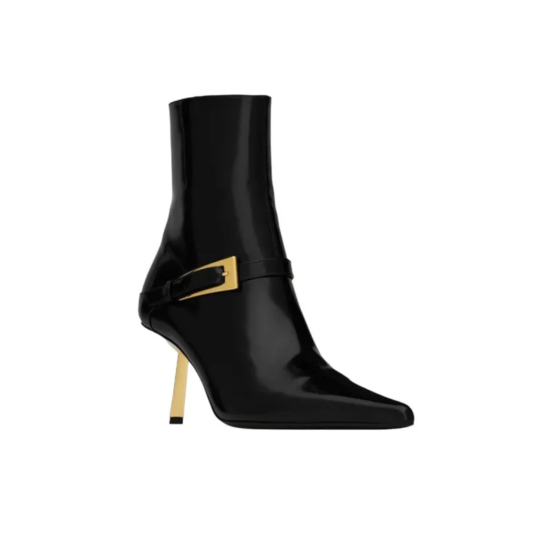 SAINT LAURENT Lee Pointed Toe Ankle Boots Women's-2