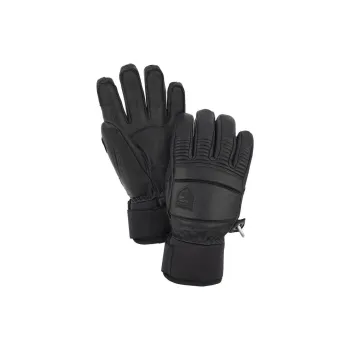 HESTRA Leather Gloves Unisex Black