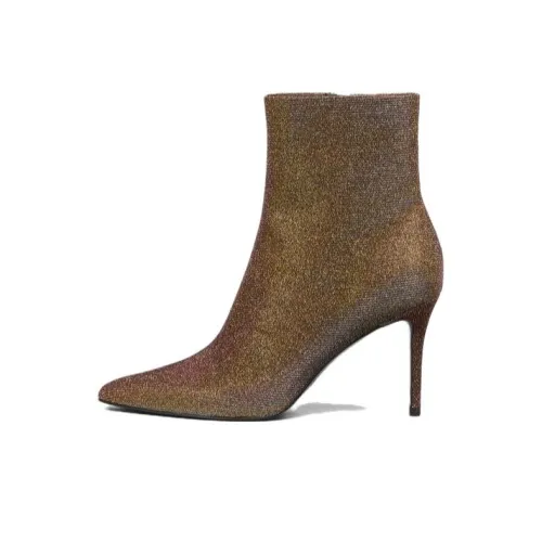 VERSACE JEANS Ankle Boots 8.5cm Women's Gold