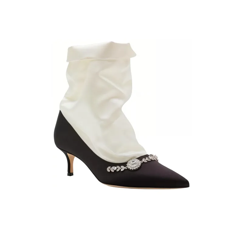 MANOLO BLAHNIK Lamik Ankle Boots 5cm Women's Black-2
