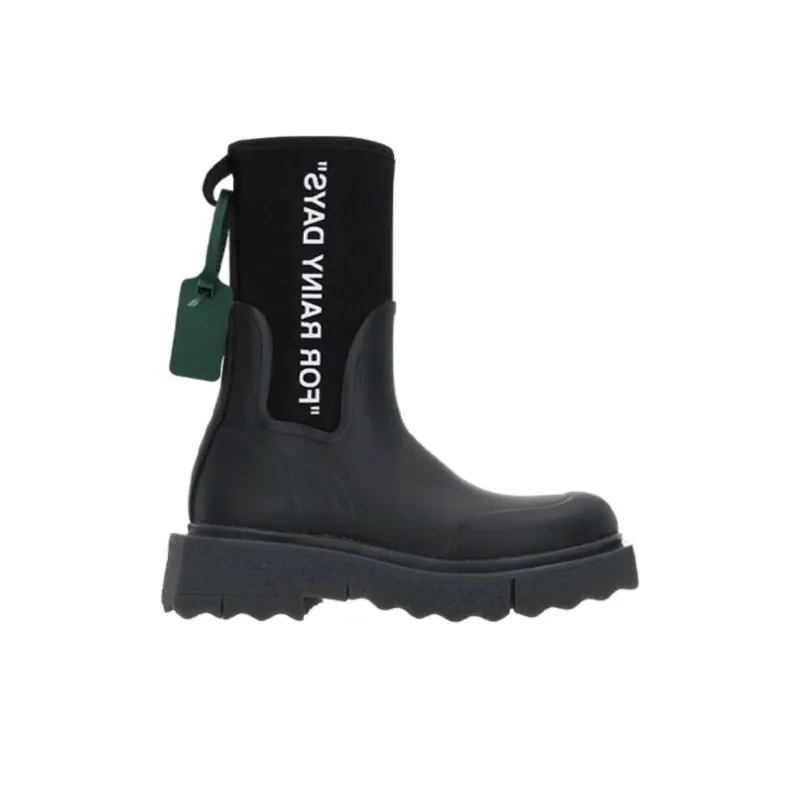 OFF WHITE For Rainy Days Rain Boot Black Women's-1
