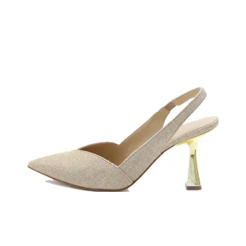MICHAEL KORS Chelsea Flared Heel High Heels 8cm Women's Gold