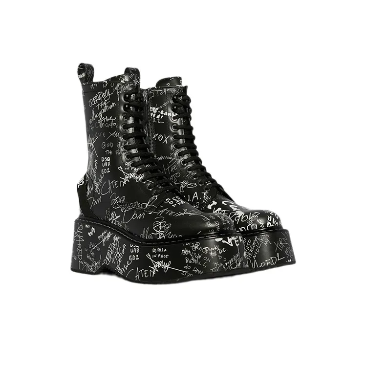 DSQUARED2 Graphic-print Lace-up Boots-2