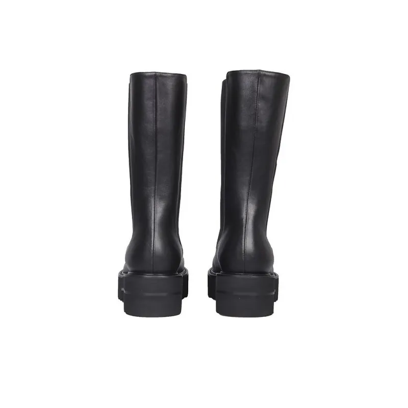 stuart weitzman Leather Elastic panel Boots-4