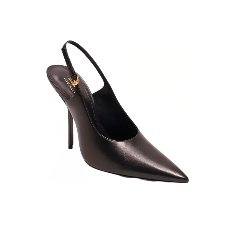 LARROUDÉ x ALTUZARRA Slim Heel High Heels 10cm Women's Black-1