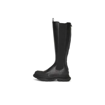 Alexander McQueen Tread Slick Knee High Boot 'Black' Women's