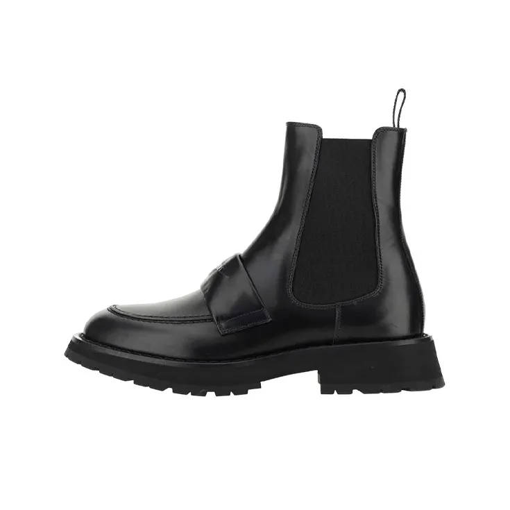Alexander McQueen Round Toe Boots-0