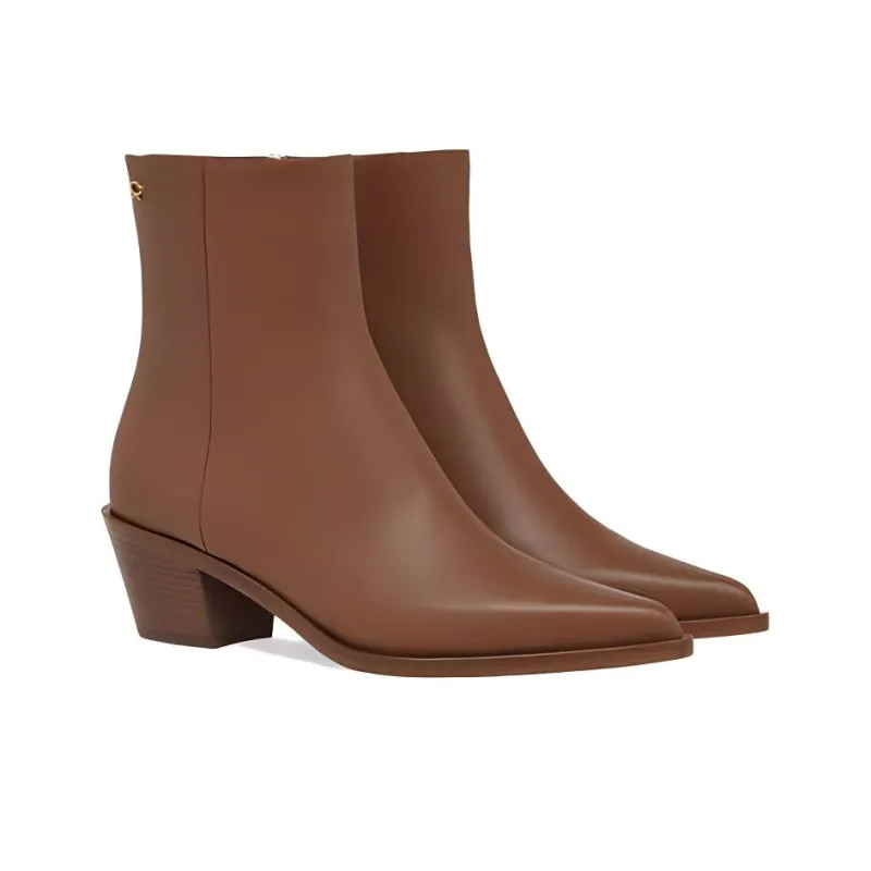 GIANVITO ROSSI KINNEY Ankle Boots Women's Brown-2