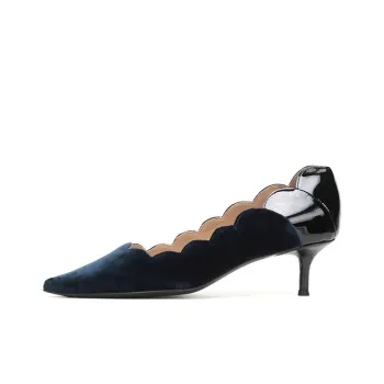 Chloe Lauren Slim Heel High Heels Women's Blue Black