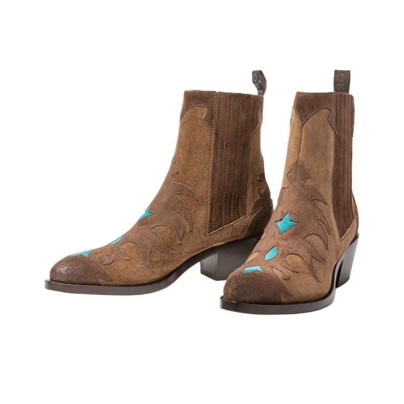 SARTORE Chelsea Boots 4.5cm Women's Brown-2