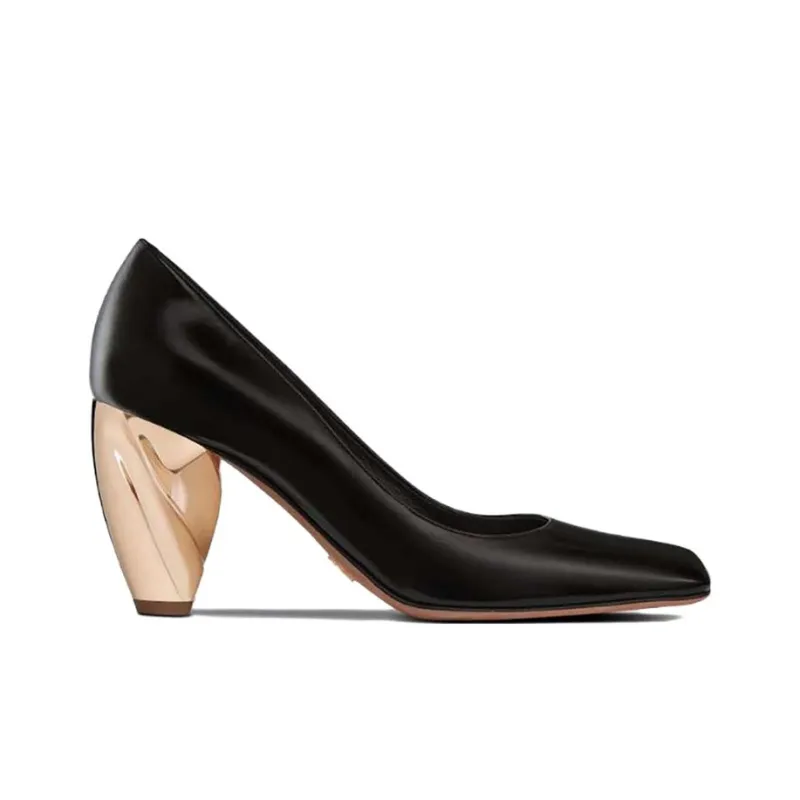 DIOR Rhodes Cone Heel High Heels Women's Black-1