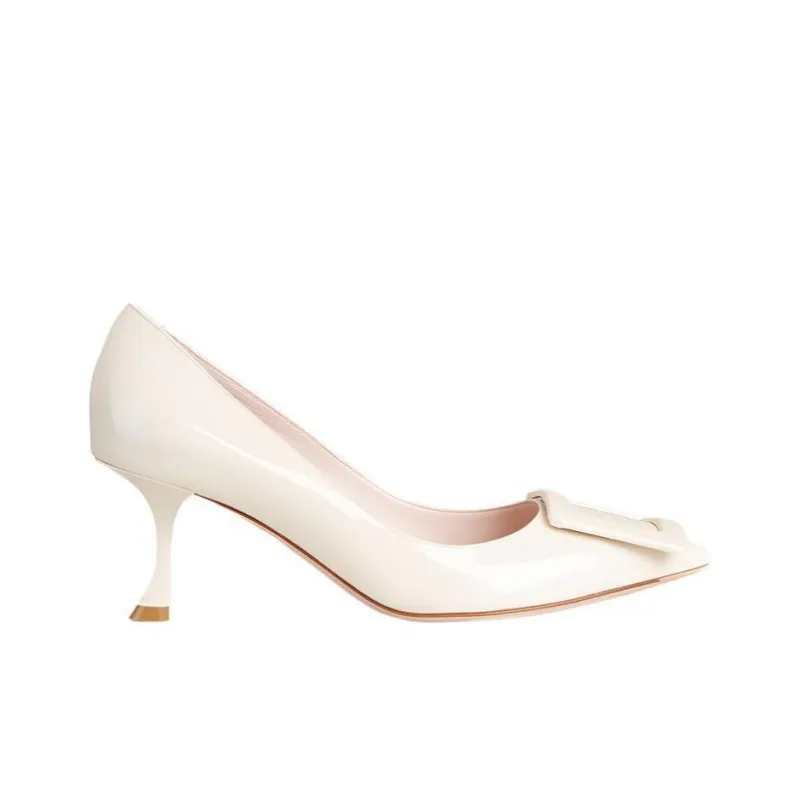 Roger Vivier Viv' In The City Slim Heel High Heels 6.5cm Women's Cream-1