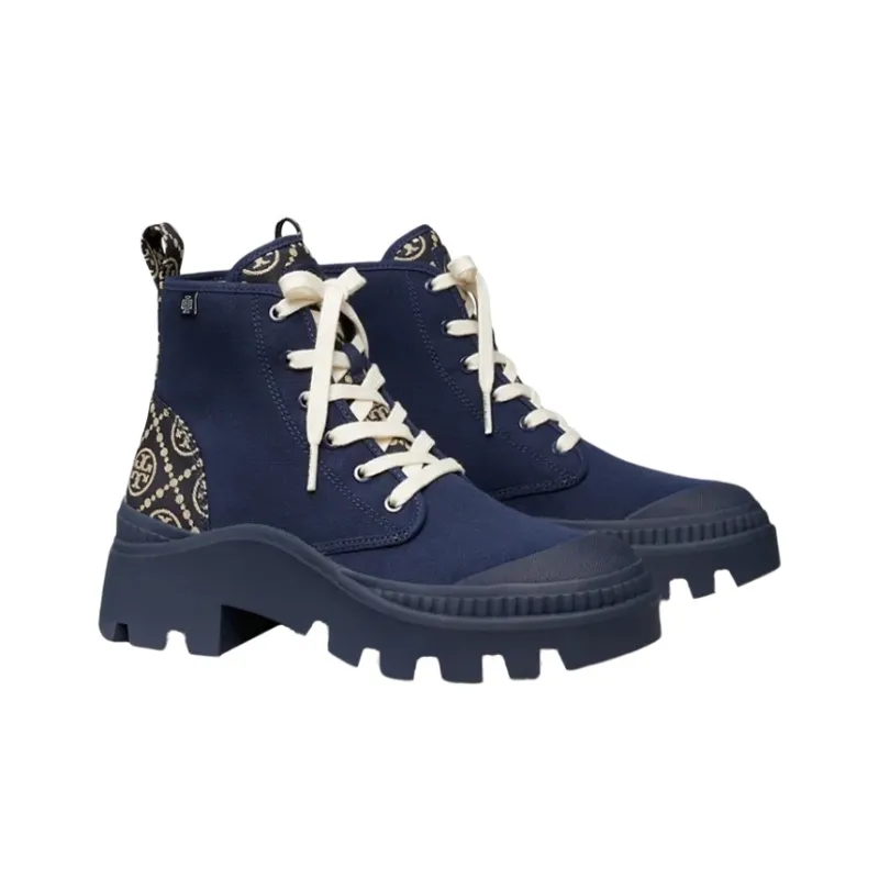 TORY BURCH T Monogram Ankle Boots 5cm Women's Dark Blue-3