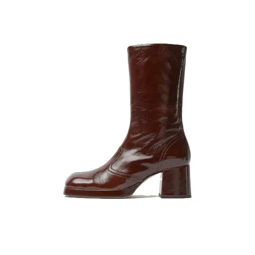MIISTA Ankle Boots 6cm Women's Dark Brown