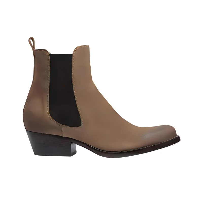 SARTORE Sr4210 Short Chelsea Boots 4.5cm Women's Light Brown-1