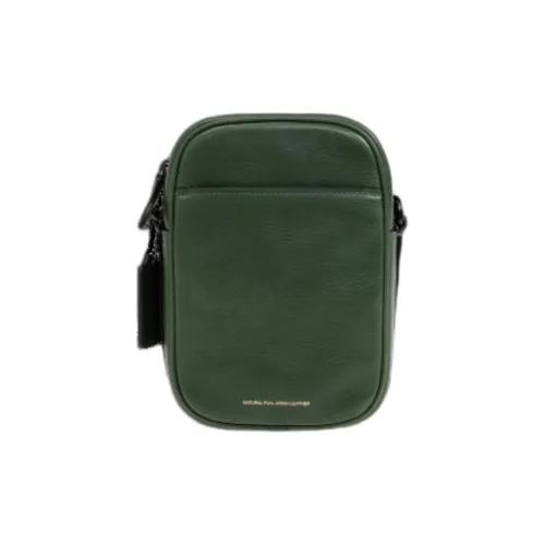 COACH Hitch Leather Crossbody Bag Shoulder Bag Small Size Men's Green