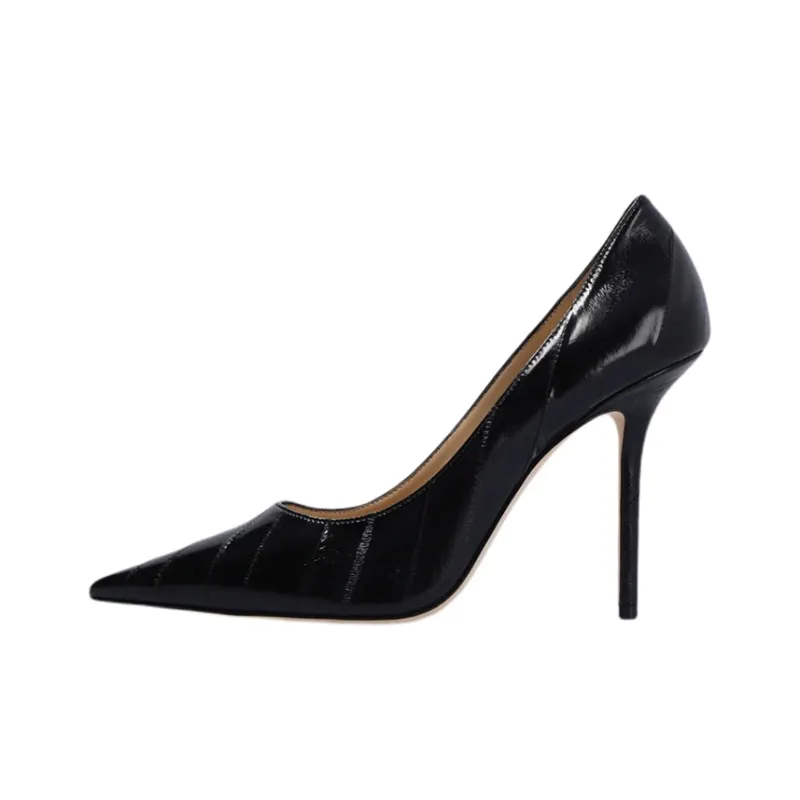 Jimmy Choo LOVE Slim Heel High Heels 10cm Women's Black-0