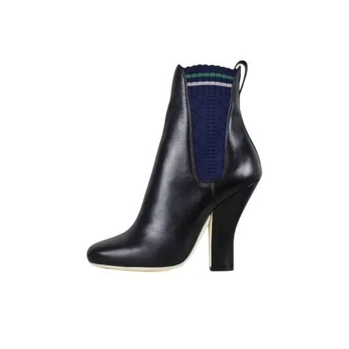 FENDI Short Chelsea Boots Women's Black