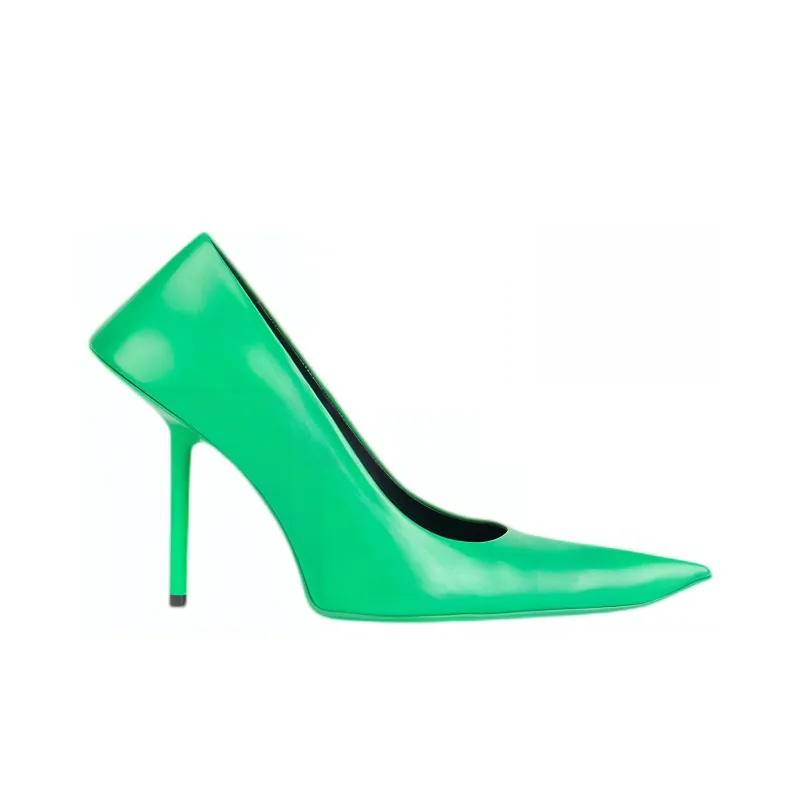 Balenciaga Esse Slim Heel High Heels Women's Green-1