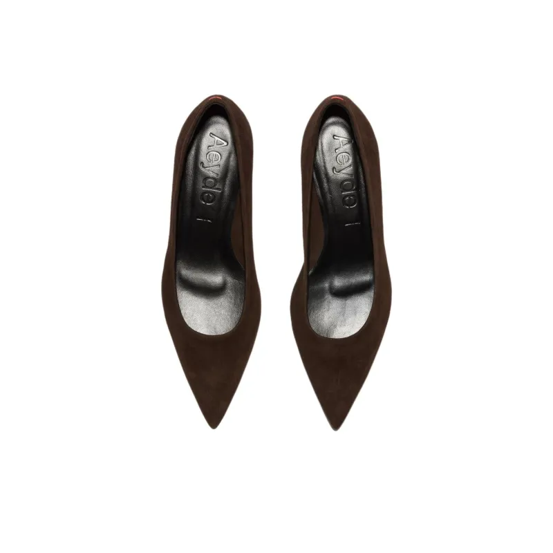 Aeyde Judi Chunky Heel High Heels 3cm Women's Brown-3