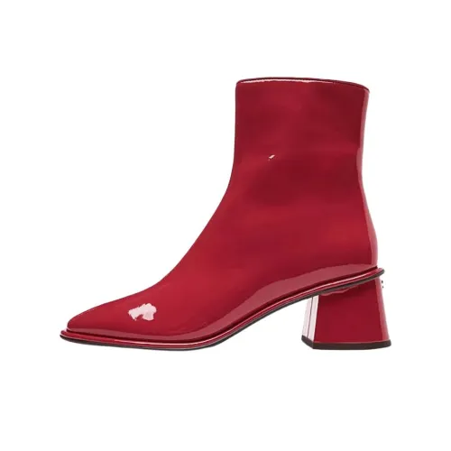 COACH Gigi Ankle Boots 5.5cm Women's Red