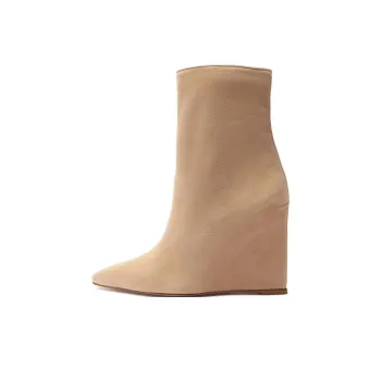 Schutz Asya Ankle Boots 11cm Women's Beige