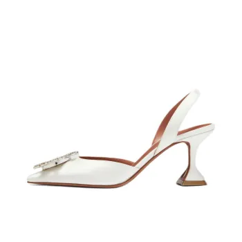 AMINA MUADDI Begum Sling High Heels 7cm Women's White