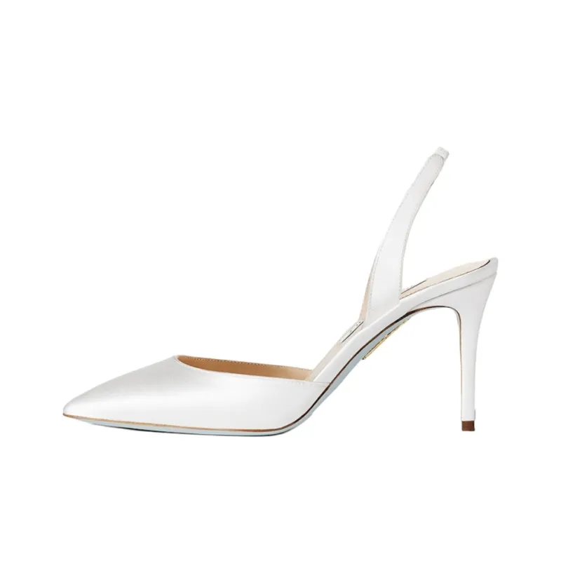 AQUAZZURA So Nude Slim Heel High Heels 8.5cm Women's White-0