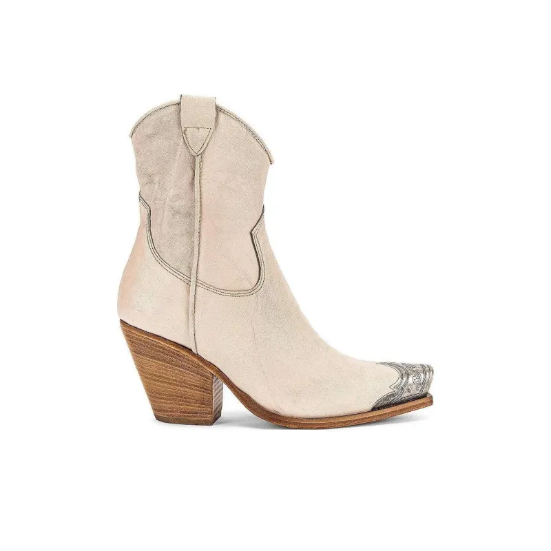 FREE PEOPLE Ankle Boots 9cm Women's Beige-1