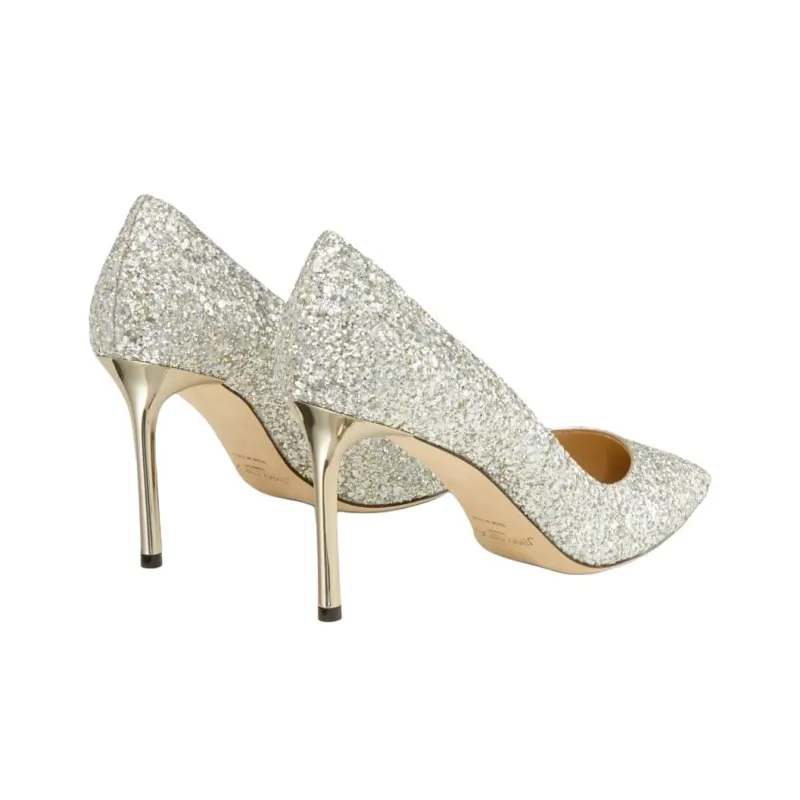 Jimmy Choo Romy Slim Heel High Heels 8.5cm Women's Champagne-3