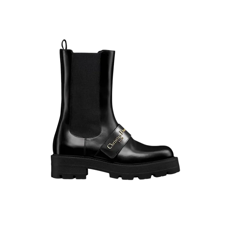 DIOR D Quest Short Chelsea Boots Women's Black-1