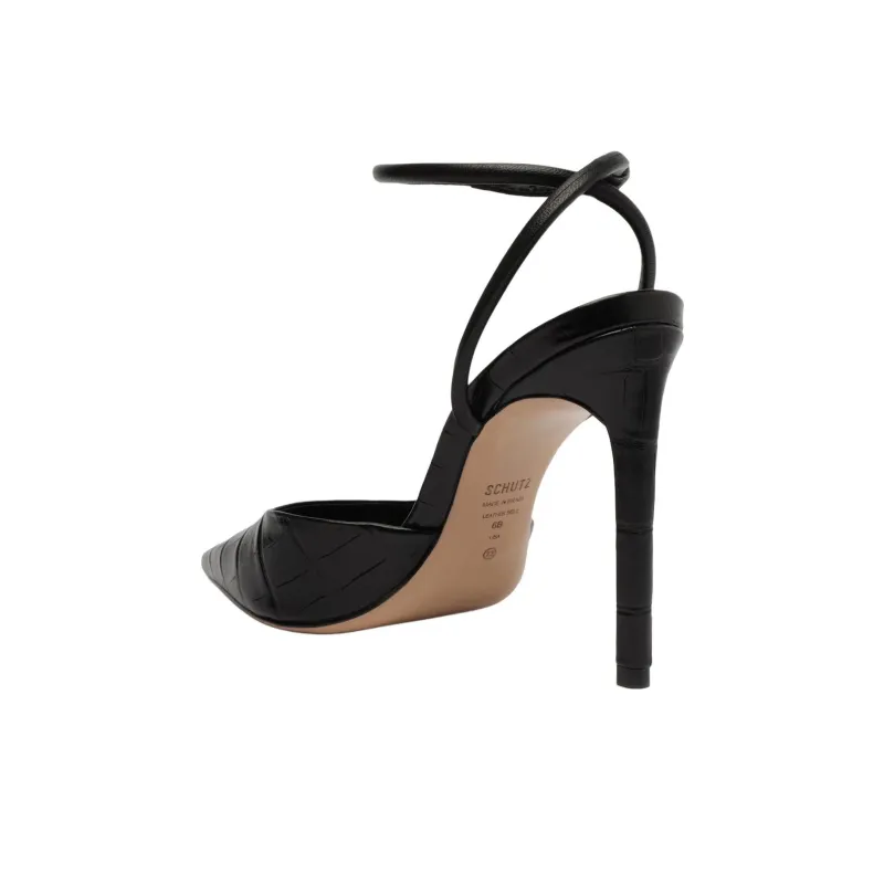Schutz Deby Slim Heel High Heels 10cm Women's Black-3