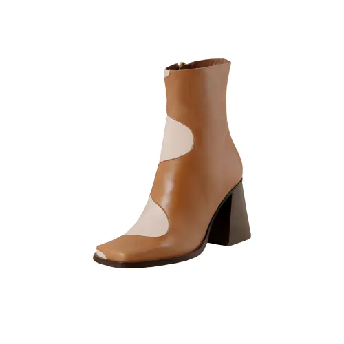ALOHAS Ankle boots Carol 8cm Women's Beige Brown