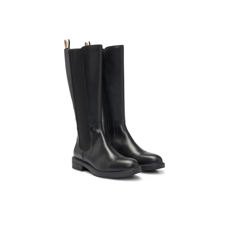 HUGO BOSS Knee-high Boots 2cm Women's Black-1