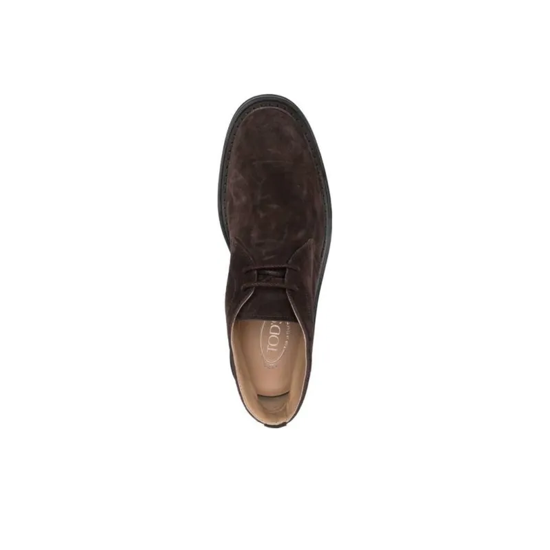 TOD'S Desert Round Toe Lace Up Boots-3