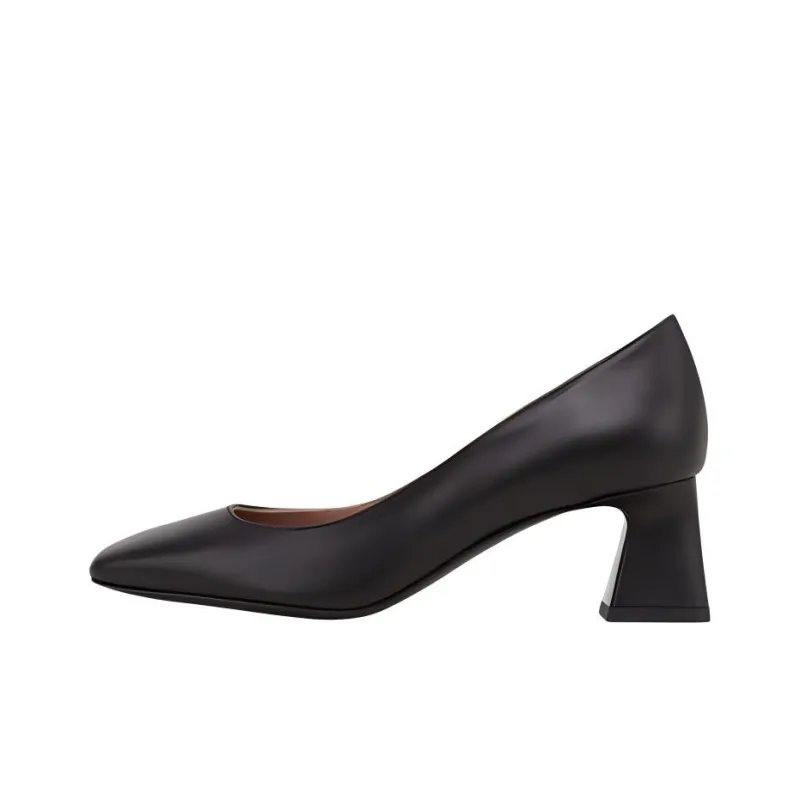 Pollini Nina Block Heel High Heels 5.5cm Women's Black-0